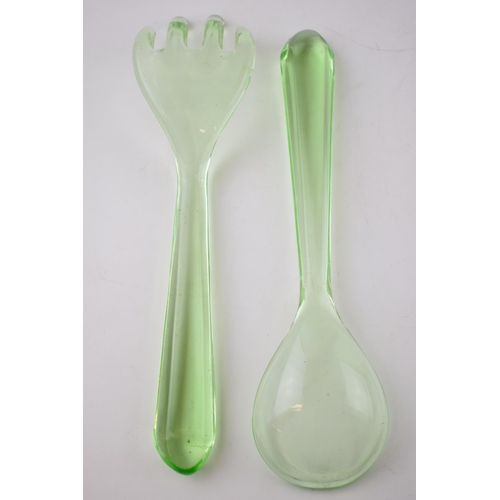 333 - Uranium glass cutlery servers (2).