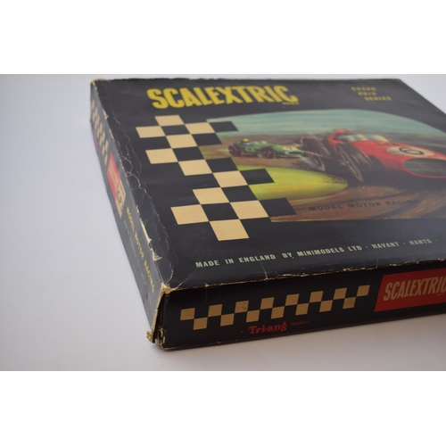 370 - Boxed Tri-ang Scalextric Grand Prix Series track and accessories including cardboard supports for ra... 