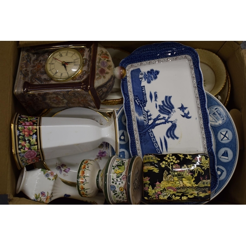 132 - Pottery to include Royal Doulton dinner ware to include double handled soup bowls and saucers, with ... 