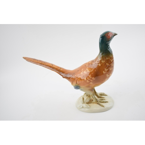 149 - Large Royal Dux model of a pheasant, 34cm long.