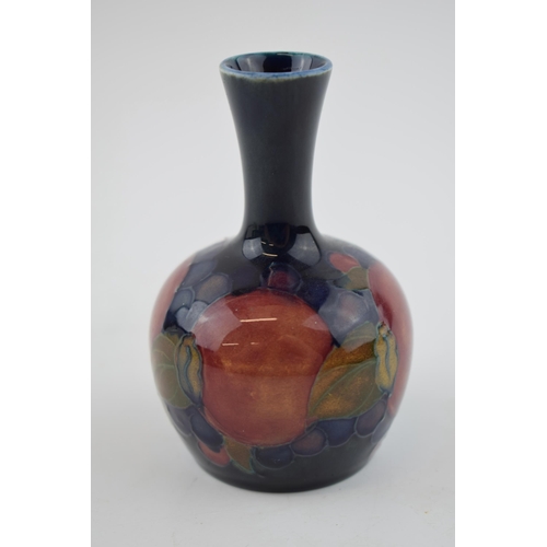 150A - Moorcroft low-shouldered bud vase in the Pomegranate pattern, 10cm tall.