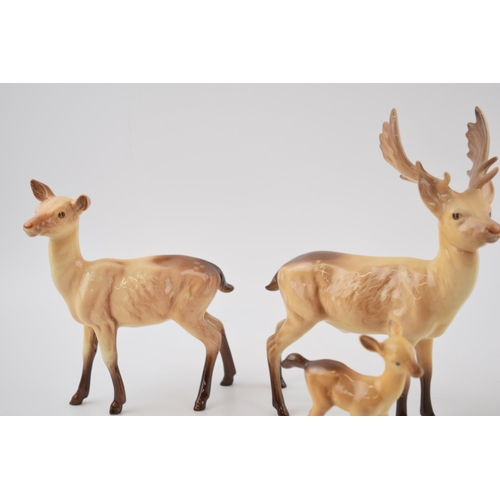 72 - Beswick deers to include a stag, 2 does and a fawn (4).