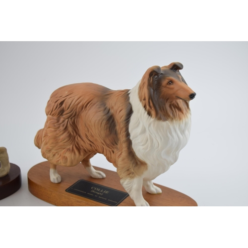 79 - Beswick Connoisseur dogs to include Rough Collie and Alsatian (2), on bases.