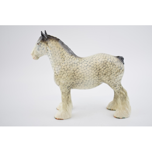 95 - Beswick Rocking Horse Grey Shire 818.