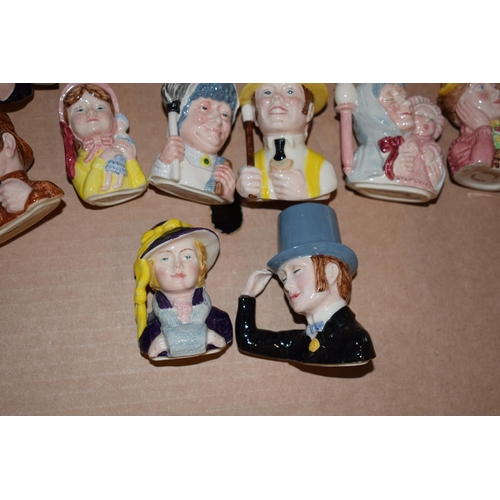 186 - A collection of miniature Masons character jugs to include a chef, a Scotsman, a flower seller and o... 