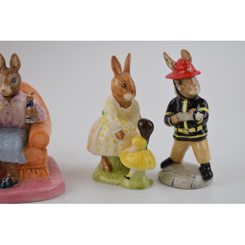 201 - Boxed Royal Doulton Bunnykins, all limited editions, to include Dollie colourway, Easter Surprise co... 