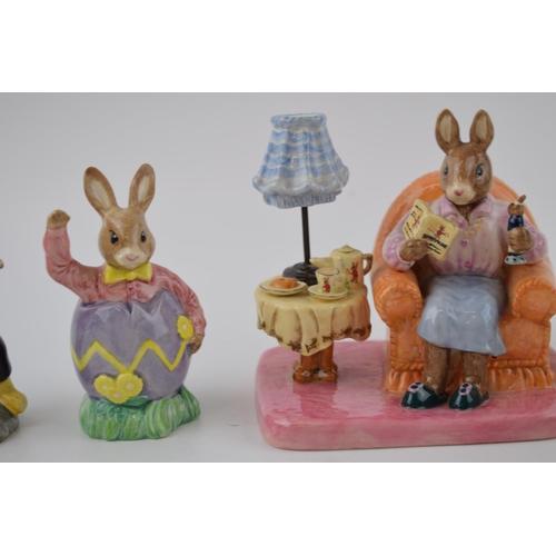 201 - Boxed Royal Doulton Bunnykins, all limited editions, to include Dollie colourway, Easter Surprise co... 