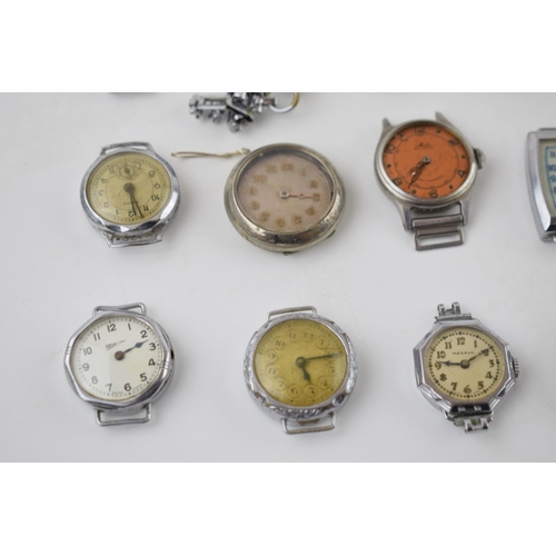 407 - WWI assorted trench watches a good quantity for spares or repairs with some working examples. (25+)