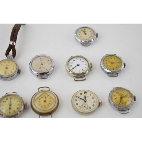 407 - WWI assorted trench watches a good quantity for spares or repairs with some working examples. (25+)