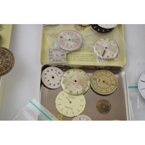 410 - A collection of over 100 pocket watch dials in ceramic or gilding finish. With good manufactures or ... 