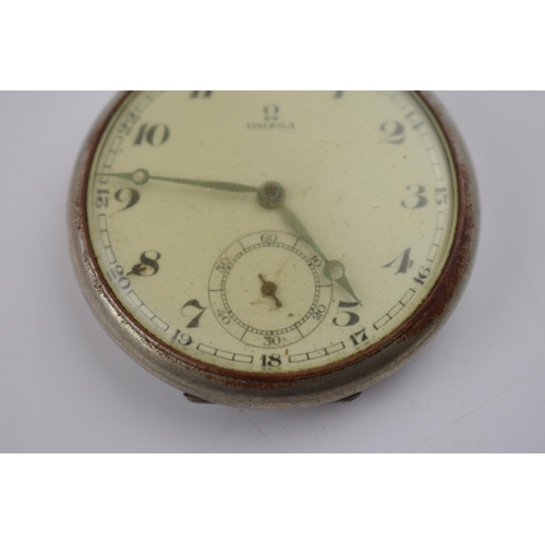 413 - A 1903 Omega pocket watch, serial number 8596373. Calibre, 38.5L a/f. Case approx 47mm diameter.