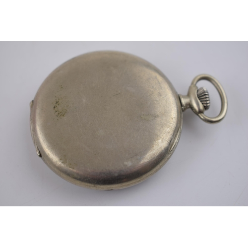 413 - A 1903 Omega pocket watch, serial number 8596373. Calibre, 38.5L a/f. Case approx 47mm diameter.