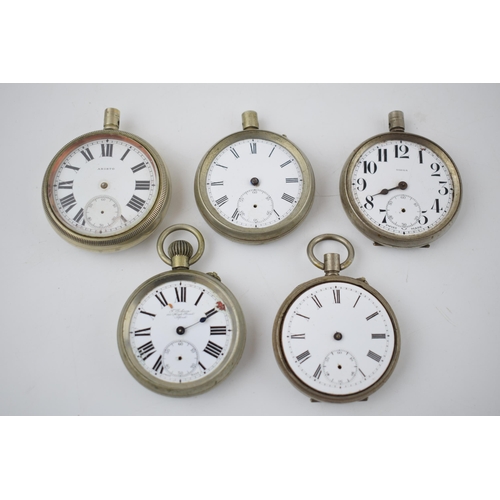 415 - A collection of 5 vintage and antique pocket watches a/f by manuafacturres Aristo, Vienna, Gibson of... 