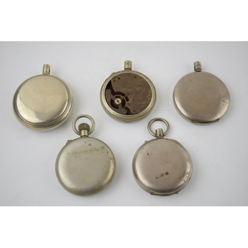 415 - A collection of 5 vintage and antique pocket watches a/f by manuafacturres Aristo, Vienna, Gibson of... 