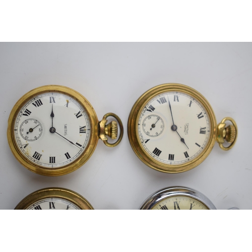 417 - a collection of 3 Smith vintage pocket watches together with a similar example by Ingersoll (4)