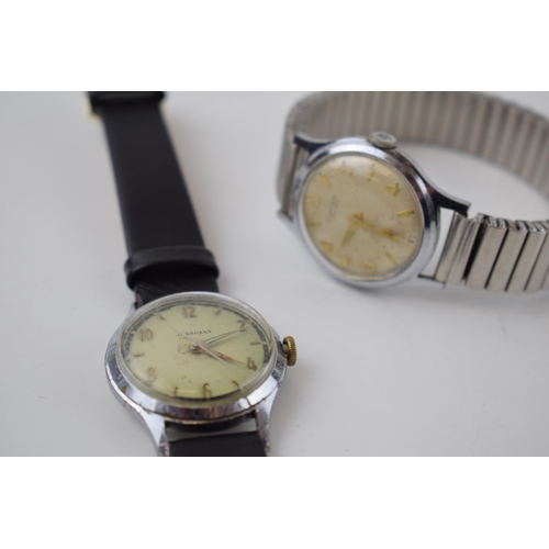 418 - 2 vintage Junghans gentleman's  wristwatches one a/f and one in working order.