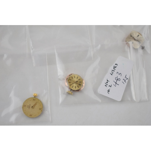 420 - 10 Ladies Omega watch movements. 8 mechanical and 2 quartz. Mechanical movements tested as working, ... 