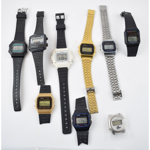 431 - A collection of Casio digital watches to include vintage examples and Baby G. 6 working. (9)