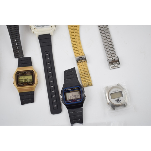 431 - A collection of Casio digital watches to include vintage examples and Baby G. 6 working. (9)