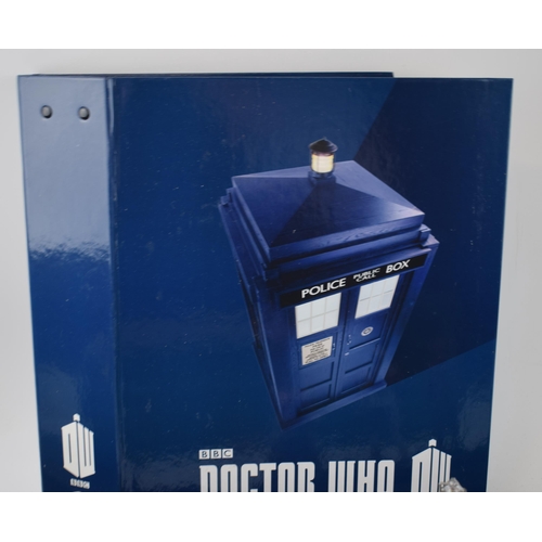 656 - A collection of Doctor Who figures by DW (TM BBC) together with display stand and accompanying magaz... 