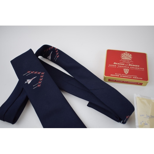 695 - Aviation Interest: a Concorde and Red Arrows polyester tie, with Concorde headed note paper letter f... 