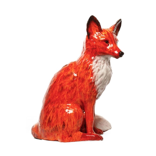 114 - Large Anita Harris Art Pottery Fireside Fox, 47cm tall, signed by Anita.