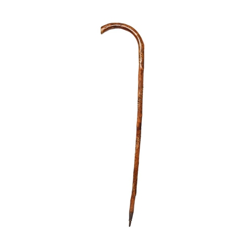 229 - Early 20th century walking stick 'Souvenir De La Guerre 1914 15 16 17 terminating with metal fixture... 