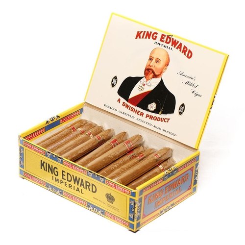 247 - Boxed King Edward Imperial cigars to include 37 cigars, all sealed in plastic wrappers.