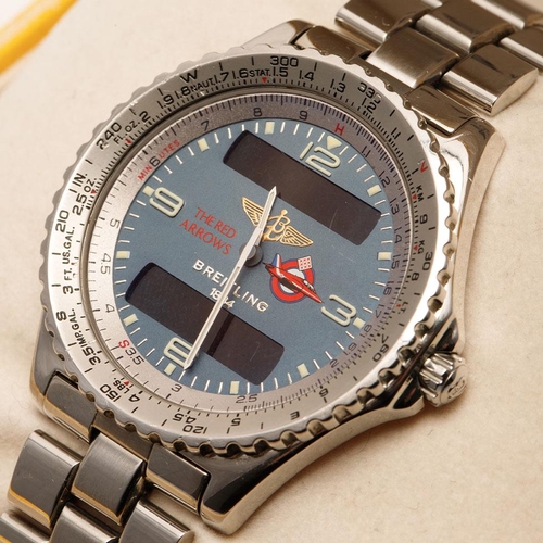 359 - A gentleman's Breitling Chronospace Red Arrows A56012 wristwatch, stainless steel  case and bracelet... 