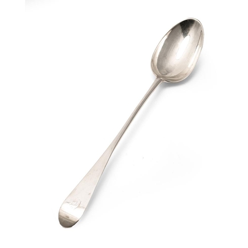 439 - Silver basting spoon, Edinburgh 1784, Archibald Ochiltree, 98.0 grams, 31.5cm long.