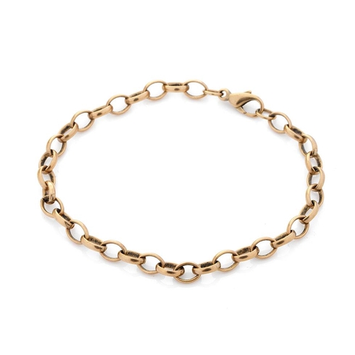 462 - 9ct gold braclet / chain, 22cm long, 10.7 grams.