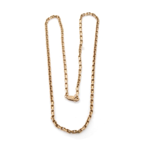 530 - 9ct gold necklace / chain, working clasp, 51.5cm long, 16.3 grams.