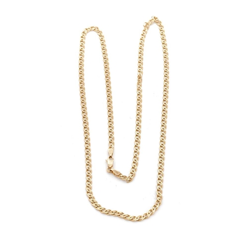 531 - 14ct gold necklace /  chain, 58cm long, 9.2 grams.