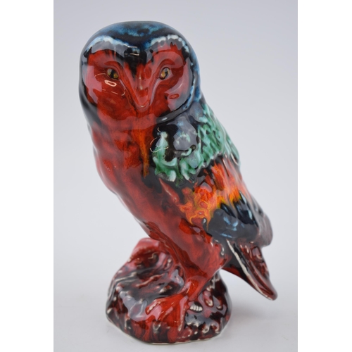 106 - Anita Harris Art Pottery Owl figure, 19cm tall, signed by Anita.