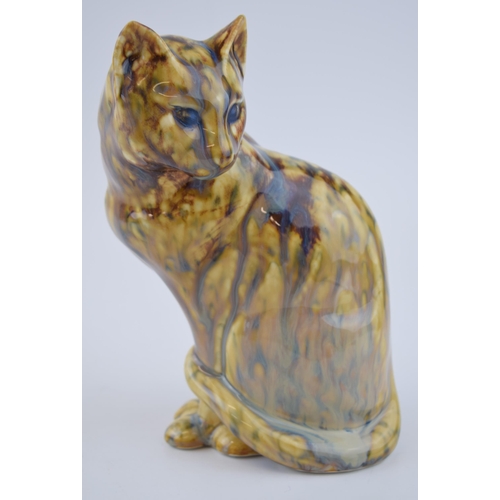 109 - Anita Harris Art Pottery trial model of a Stoneware Cat, 20cm tall, signed by Peter.