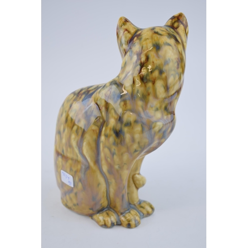 109 - Anita Harris Art Pottery trial model of a Stoneware Cat, 20cm tall, signed by Peter.