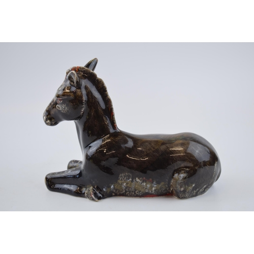 112 - Anita Harris Art Pottery donkey, 22cm long, signed by Anita.