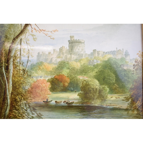 129 - An original painting on ceramic tile by W. Yale ceramic artist for Copeland of Windsor Castle. Willi... 