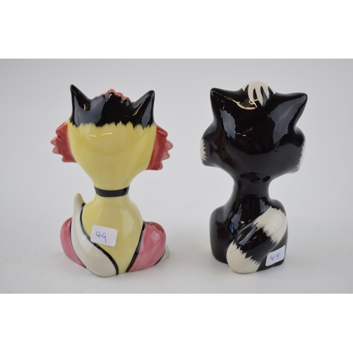 139 - A pair of Lorna Bailey cats (2).