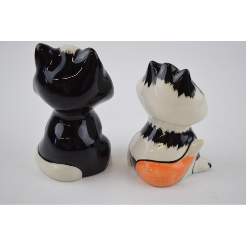 141 - A pair of Lorna Bailey cats, 11.5cm tall (2).