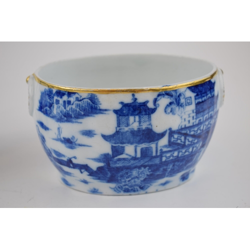 149 - A group of late 18th, early 19th century blue and white transfer-printed Coalport porcelain, c. 1795... 