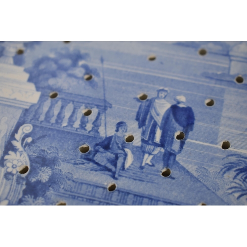 159 - A group of early 19th century blue and white transfer-printed drainers, c. 1825-40. To include Mason... 