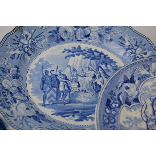 161 - A group of early 19th century blue and white transfer-printed plates, c. 1825-40. To include Rogers ... 