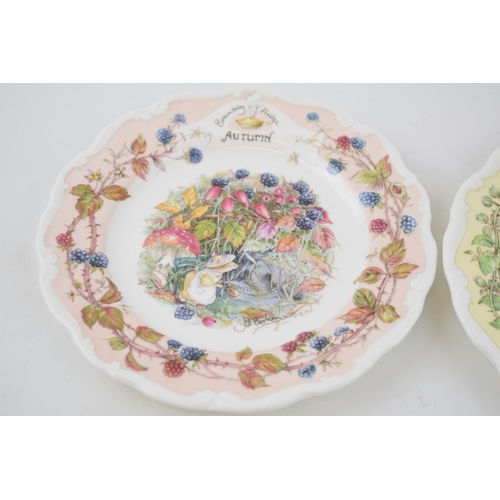 44 - A set of Royal Doulton Brambly Hedge Seasons plates to include Spring, Summer, Winter and Autumn (4)... 