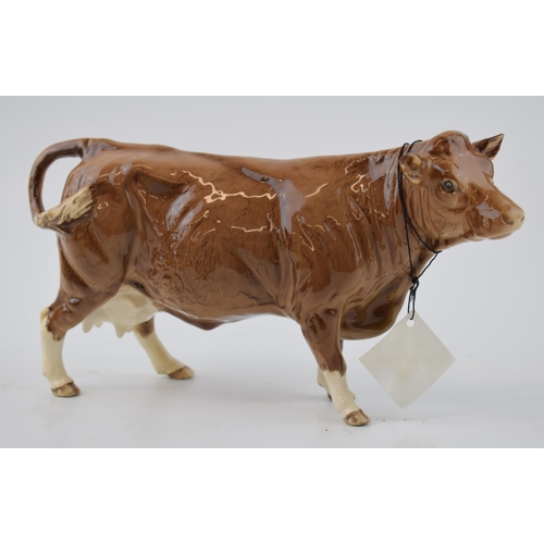 6 - Beswick Limousin cow 3075B with BCC backstamp, in light brown colourway.