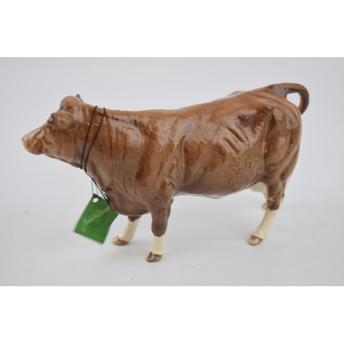 6 - Beswick Limousin cow 3075B with BCC backstamp, in light brown colourway.