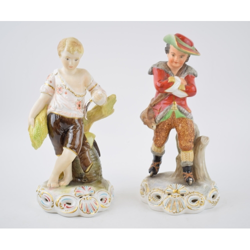 66 - Royal Crown Derby Seasons figures to include Winter and Summer, 23cm tall (2).