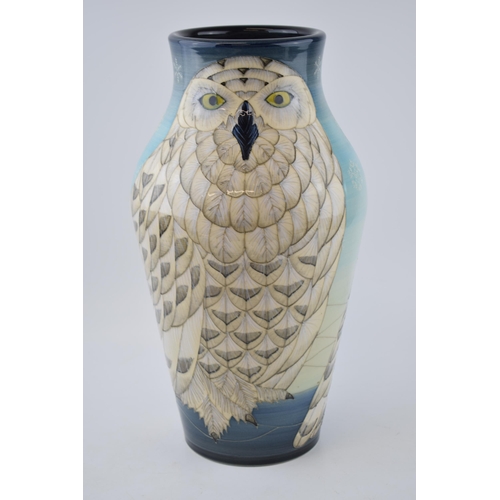 78 - Dennis Chinaworks limited edition Snowy Owl vase, 6/10, signed S Tides, 35cm tall.