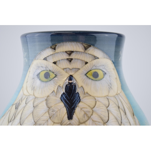 78 - Dennis Chinaworks limited edition Snowy Owl vase, 6/10, signed S Tides, 35cm tall.