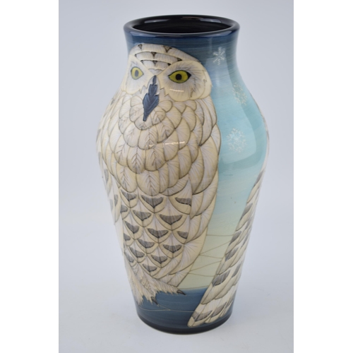 78 - Dennis Chinaworks limited edition Snowy Owl vase, 6/10, signed S Tides, 35cm tall.